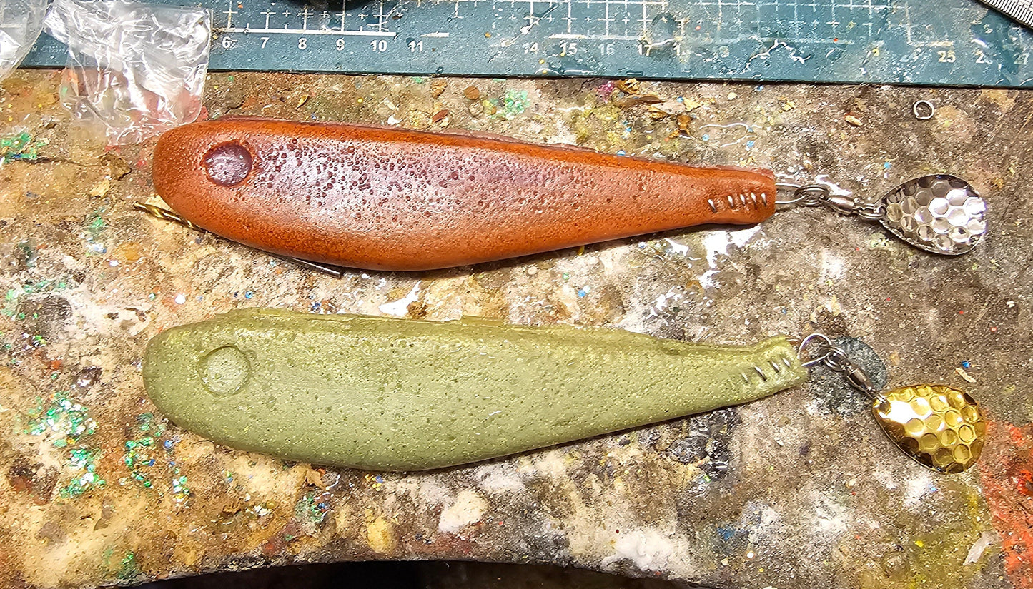 Dasklures Gummi– Handgjort gäddbete Spinnröv